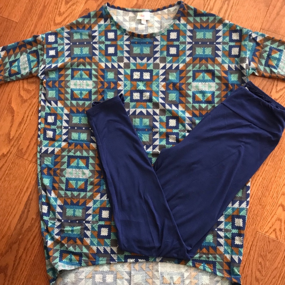 Lularoe XXS Irma & OS legging set.